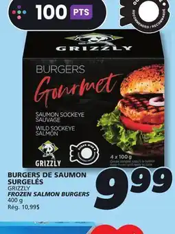IGA GRIZZLY FROZEN SALMON BURGERS offer