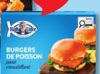 IGA HIGH LINER FROZEN BREADED FISH STICKS, BURGERS, FILLETS, BUTTERFLY OR POPCORN SHRIMP offer