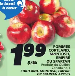IGA CORTLAND, McINTOSH, EMPIRE OR SPARTAN APPLES offer