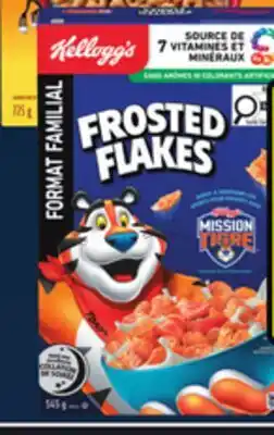 IGA KELLOGG'S (450 to 650 g) CEREALS OR MEAL REPLACEMENT offer