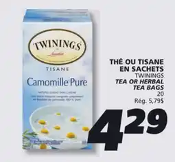 IGA TWININGS TEA OR HERBAL TEA BAGS offer