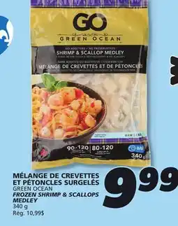 IGA GREEN OCEAN FROZEN SHRIMP & SCALLOPS MEDLEY offer