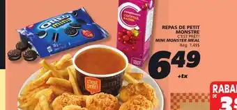 IGA C'EST PRÊT! MINI MONSTER MEAL offer