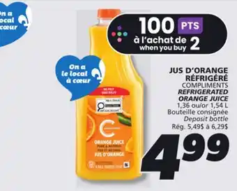 IGA COMPLIMENTS REFRIGERATED ORANGE JUICE offer