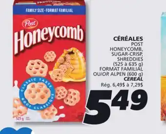 IGA POST HONEYCOMB CEREAL offer