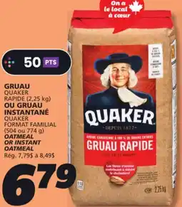 IGA QUAKER OATMEAL OR INSTANT OATMEAL offer