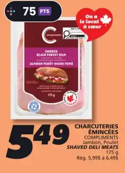 IGA COMPLIMENTS SHAVED DELI MEATS offer