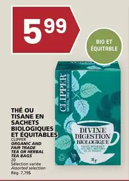 Rachelle-Bery Grocery CLIPPER ORGANIC AND FAIR TRADE TEA OR HERBAL TEA BAGS offer