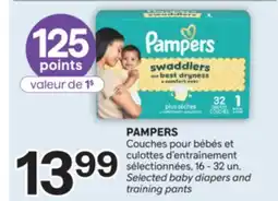 Brunet PAMPERS Couches pour bébés et culottes d'entraînement sélectionnées offer