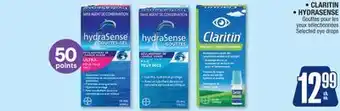 Jean Coutu • CLARITIN • HYDRASENSE Selected eye drops offer