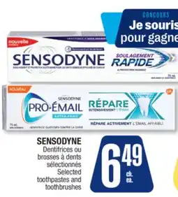 Jean Coutu SENSODYNE Selected toothpastes and toothbrushes offer