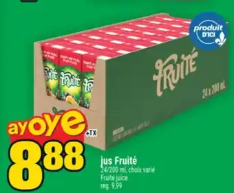 Super C jus Fruité | Fruité juice offer