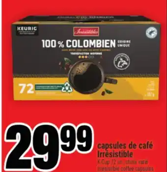 Super C capsules de café Irrésistible | Irrésistible coffee capsules offer