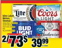 Super C bière Labatt, Molson, Sleeman | beer offer