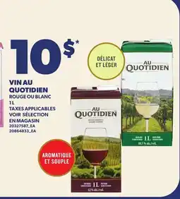 Provigo VIN AU QUOTIDIEN ROUGE OU BLANC offer