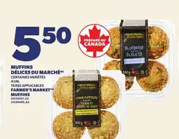 Provigo MUFFINS DÉLICES DU MARCHÉ, 4 UN. | FARMER'S MARKET MUFFINS offer
