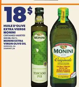 Provigo HUILE D'OLIVE EXTRA VIERGE MONINI | MONINI EXTRA VIRGIN OLIVE OIL 500 ML OU 1 L offer