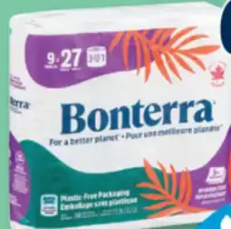 Familiprix BONTERRA Bathroom tissue, 9 triple rolls or Paper towels, 3 mega rolls offer