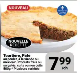 Pasquier Tourtière, Pâté au poulet, à la viande ou mexicain offer