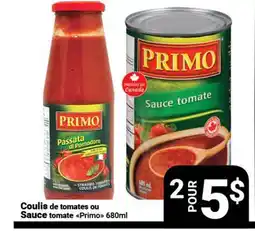Pasquier Coulis de tomates ou Sauce tomate Primo offer