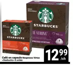 Pasquier Café en capsule Nespresso Virtuo Starbucks offer