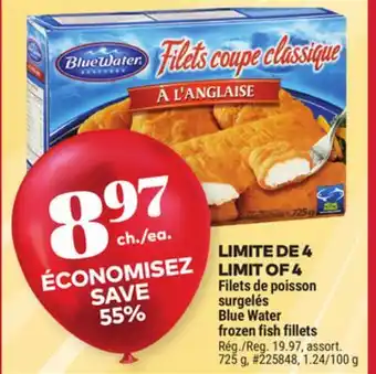 Giant Tiger Blue Water frozen fish fillets offer