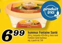 Marché Richelieu HUMMUS FONTAINE SANTÉ | FONTAINE SANTÉ HUMMUS offer