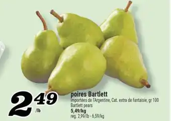 Marché Richelieu POIRES BARTLETT | BARTLETT PEARS offer
