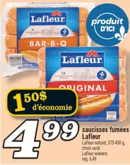 Marché Richelieu SAUCISSES FUMÉES LAFLEUR | LAFLEUR WIENERS offer
