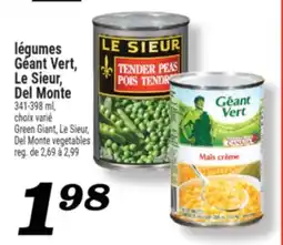 Marché Richelieu LÉGUMES GÉANT VERT, LE SIEUR, DEL MONTE | GREEN GIANT, LE SIEUR, DEL MONTE VEGETABLES offer