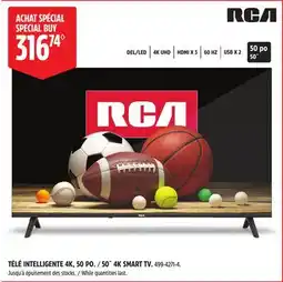 Canadian Tire RCA 50˝ 4K SMART TV offer
