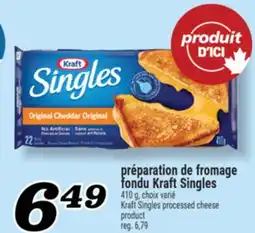 Marché Richelieu PRÉPARATION DE FROMAGE FONDU KRAFT SINGLES | KRAFT SINGLES PROCESSED CHEESE PRODUCT offer