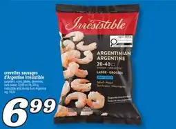 Marché Richelieu CREVETTES SAUVAGES D'ARGENTINE IRRÉSISTIBLE | IRRÉSISTIBLE WILD SHRIMP FROM ARGENTINA offer