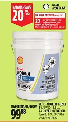 Canadian Tire T4 DIESEL MOTOR OIL offer