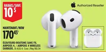 Canadian Tire Apple AIRPODS 4 WIRELESS EARBUDS offer