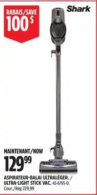 Canadian Tire Shark ULTRA-LIGHT STICK VAC offer