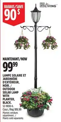 Canadian Tire FOR LIVING OUTDOOR SOLAR LAMP WITH PLANTER offer
