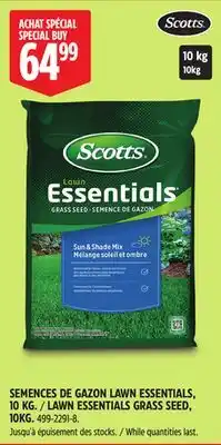 Canadian Tire LAWN ESSENTIALS GRASS SEED, 10KG offer
