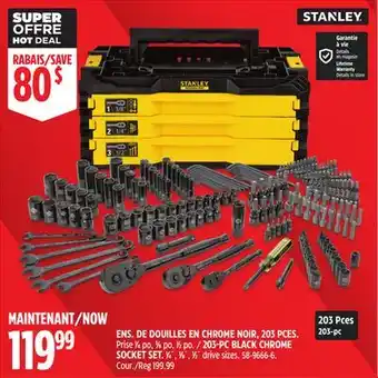 Canadian Tire Stanley 203-PC BLACK CHROME SOCKET SET offer