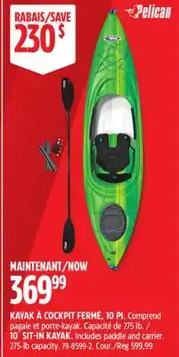 Canadian Tire Pelican 10´ SIT-IN KAYAK offer