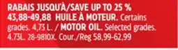 Canadian Tire Castrol EDGE Synthetic Euro LL 0W30 Motor Oil, 4.73-L offer