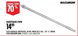 Canadian Tire MAXIMUM 24˝ 1⁄2˝-DRIVE FLEX BREAKER BAR offer