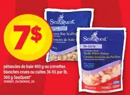 Maxi PÉTONCLES DE BAIE 400 G OU CREVETTES BLANCHES CRUES OU CUITES ,300 G SEAQUEST offer