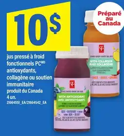 Maxi JUS PRESSÉ À FROID FONCTIONNELS ANTIOXYDANTS, COLLAGÈNE OU SOUTIEN IMMUNITAIRE, 4 UN offer
