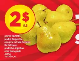Maxi poires Bartlett | Bartlett pears offer