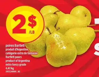 Maxi poires Bartlett | Bartlett pears offer
