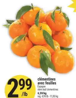 Marché Adonis CLÉMENTINES AVEC FEUILLES | STEM LEAF CLEMENTINES offer