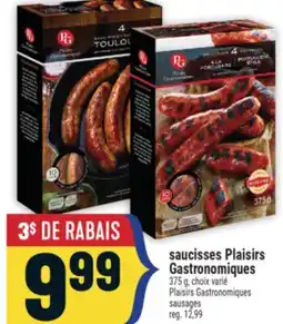Marché Adonis SAUCISSES PLAISIRS GASTRONOMIQUES | PLAISIRS GASTRONOMIQUES SAUSAGES offer