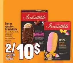 Marché Adonis BARRES GLACÉES IRRÉSISTIBLE | IRRÉSISTIBLE ICE CREAM BARS offer