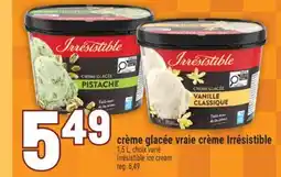 Marché Adonis Crème glacée vraie crème Irrésistible | Irrésistible ice cream offer